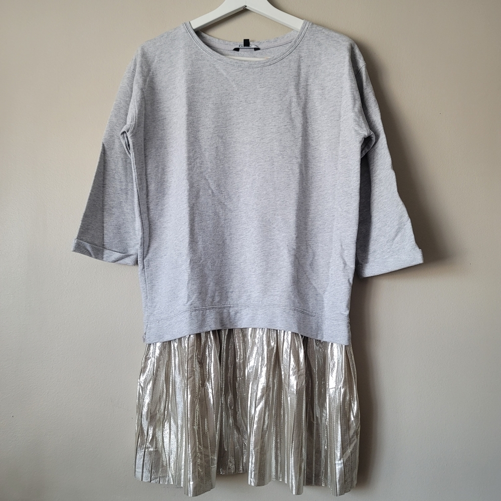 COPY - George Metallic Sweatshirt Silver Crew Neck Silver Dress in Size XL for …